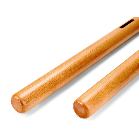 Nunchaku Round Red Oak With Cord - C109