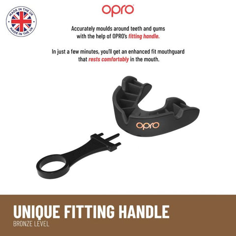 Opro UFC Kids Bronze Self Fit Mouth Guard - Black