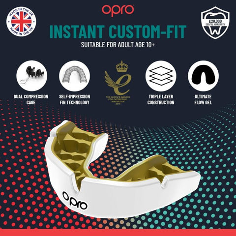 Opro Adults Instant Custom Fit Jaws Mouth Guard - Red