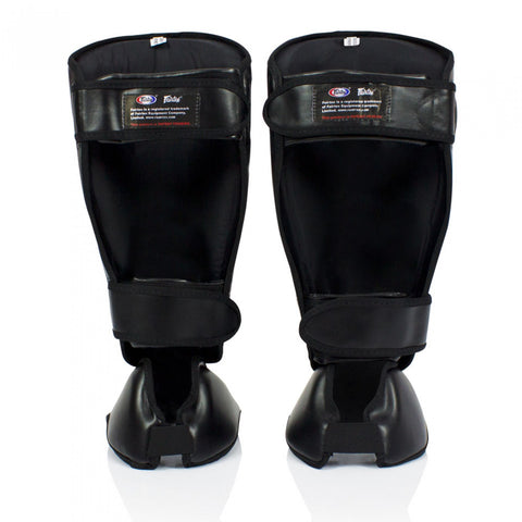 Fairtex SP7 Muay Thai Twister Detachable Shin Pads - Black