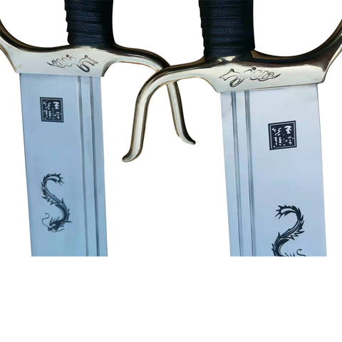 Masters Hand Forged Deluxe Dragon Straight Wing Chun Knives