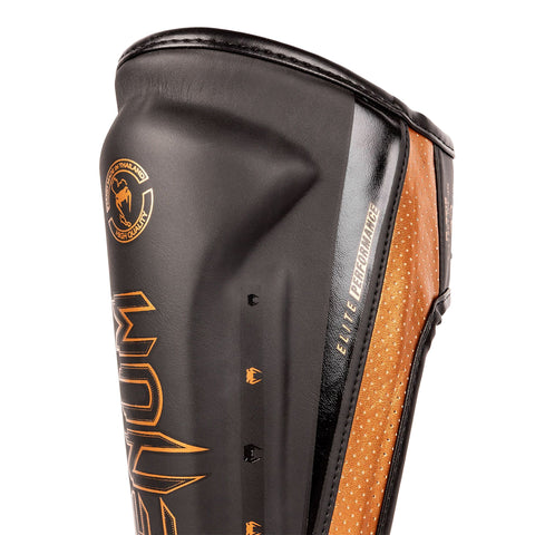 Venum MMA Muay Thai Elite EVO Shin Guards - Black/Gold