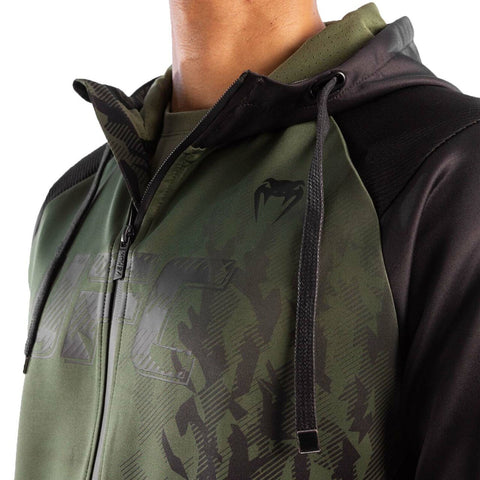 Venum x UFC Authentic Fight Week Polyester Hoodie - Black/Khaki