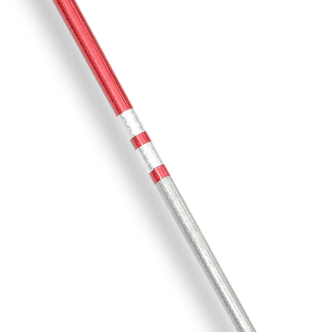 Chrome Competition Silver/Red Lotus Wood Staff - 50