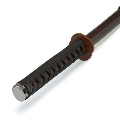 Wooden Roped Bokken With Plastic Scabbard - Cherry Oak