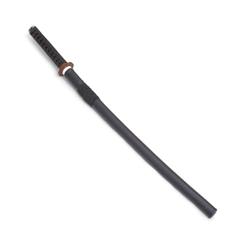 Wooden Roped Bokken With Plastic Scabbard - Cherry Oak