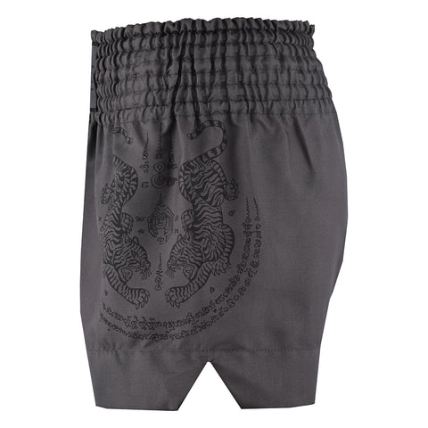 Twin Tiger Satin Muay Thai Competition Fight Shorts - Grey