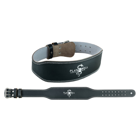 Pro Weight Training Range: Leather 4" Weight Lifitng Belt