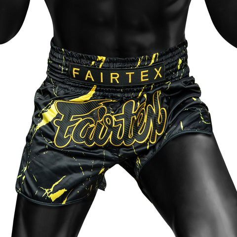 Fairtex Muay Thai Fight Shorts Black - Marble
