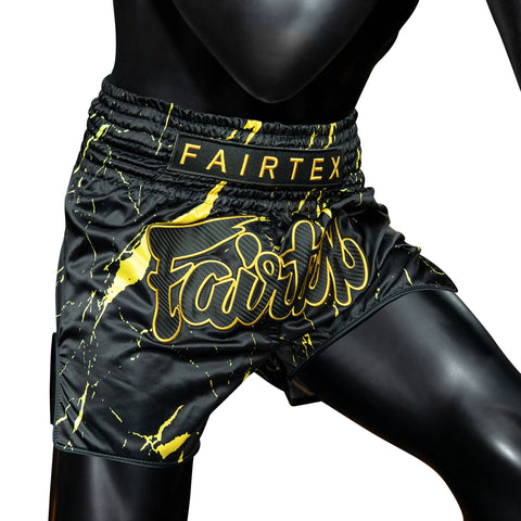 Fairtex Muay Thai Fight Shorts Black - Marble