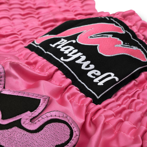 Ladies Pink Satin Training Shorts