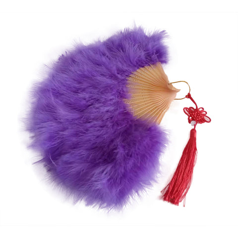 Martial Arts Kung Fu Purple Feather Fan