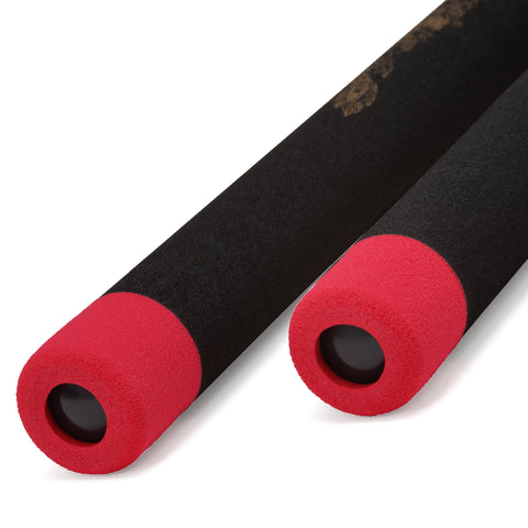 NR-005c: Foam Nunchaku with Cord Black Dragon With Red Tips - PR