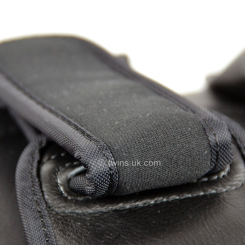 Twins KPL10 Curved Leather Thai Kick Pads - Black