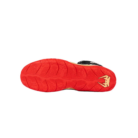 Venum Elite Premium Wrestling Shoes - Black/Gold/Red