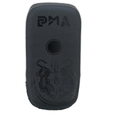 Playwell Matte "Twin Tiger" Curved Thai Pad - Black - Pair