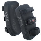 Playwell Matte "Twin Tiger" Curved Thai Pad - Black - Pair
