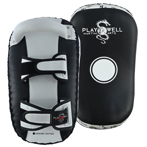 Playwell Elite "Logos V2" Leather Curved Thai Pad - Single