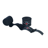 Boxing Elasticated Stretch Cotton Black Hand Wraps  - 4M