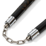 Deluxe Carved Dragon Nunchucks B.B - Black Oak