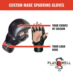 Custom Made Martial MMA Gloves  V2 -  Your Logo