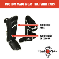 Custom Made Martial Muay Thai Shin Pads -  Your Logo