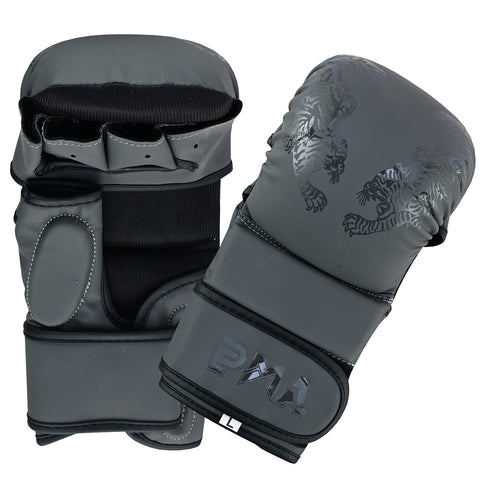 Playwell MMA "Twin tiger" 7oz Sparring Gloves - Grey