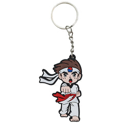 Childrens Taekwondo Rubber Key Chain ( H557 )