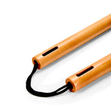 Nunchaku Round Red Oak With Cord  - C109