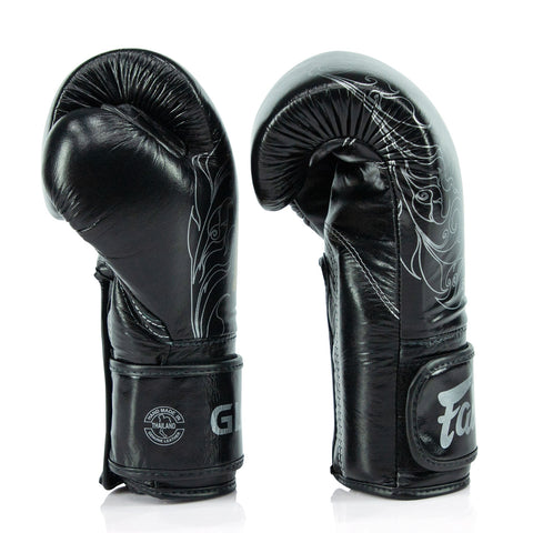 Fairtex BGVG3 X Glory Leather Black Boxing Gloves  - NEW