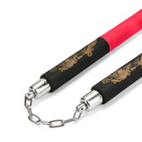 NR-030: Foam Nunchaku with Metal B.B. Red / Black Dragon