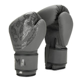 Playwell Matte "Twin Tiger" Boxing Gloves - Grey