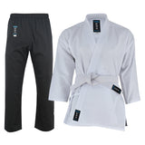 Karate Uniform Mixed: White / Black Trousers - 9oz - PRE ORDER