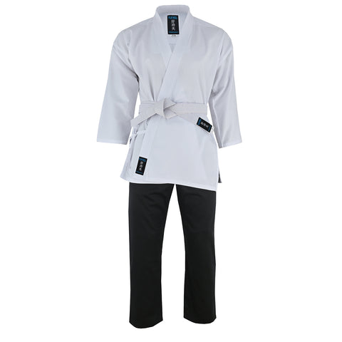 Karate Uniform Mixed: White / Black Trousers - 9oz - PRE ORDER
