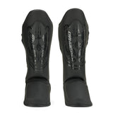 Childrens Muay Thai Twin Tiger Shin Instep Guards - Black