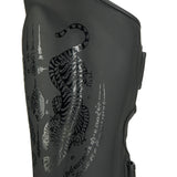 Childrens Muay Thai Twin Tiger Shin Instep Guards - Black