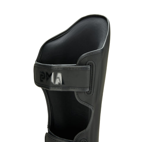 Childrens Muay Thai Twin Tiger Shin Instep Guards - Black