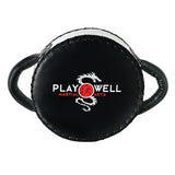 Elite Pro Round Boxing Striking Shield - Black/White
