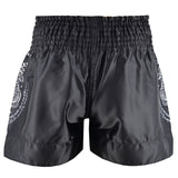 Twin Tiger Satin Muay Thai Competition Fight Shorts - Black/Whit
