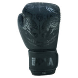 Kids Twin Tigers Muay Thai Boxing Gloves & Shin Pads Set - Black