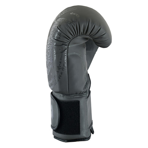 PMA Twin Tigers Muay Thai Boxing Gloves & Shin Pads Set - Grey