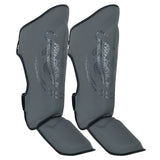 PMA Twin Tigers Muay Thai Boxing Gloves & Shin Pads Set - Grey