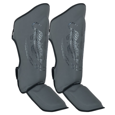 PMA Twin Tigers MMA Sparring Gloves & Shin Pads Set - Grey
