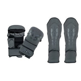PMA Twin Tigers MMA Sparring Gloves & Shin Pads Set - Grey