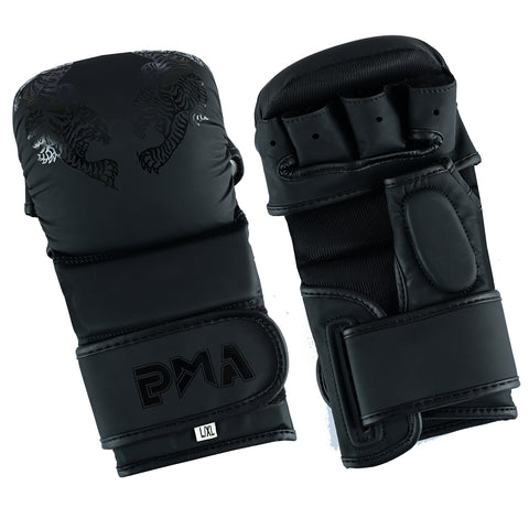 Twin Tigers MMA Sparring Headguard, Gloves & Shin Pads - Black
