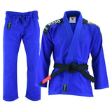 Playwell Adults Mens Pro Elite BJJ Jiu Jitsu Gi - Blue