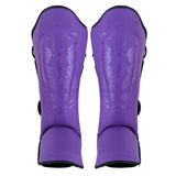 Ladies Muay Thai Twin Tiger Shin Instep Guards - Purple