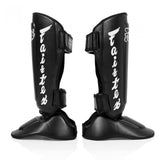 Fairtex SP7 Muay Thai Twister Detachable Shin Pads - Black