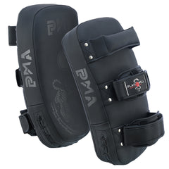 Playwell Matte "Twin Tiger" Curved Thai Pad - Black - Singles