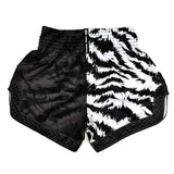 Twins Jungle  Muay thai Shorts - Black/White